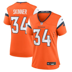 JL Skinner Denver Broncos Women's Team Game Jersey - Orange Jerseys