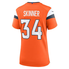 JL Skinner Denver Broncos Women's Team Game Jersey - Orange Jerseys