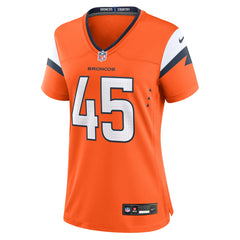 Nate Adkins Denver Broncos Women's Team Game Jersey - Orange Jerseys