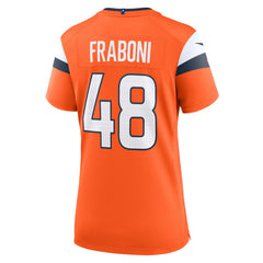 Mitchell Fraboni Denver Broncos Women's Team Game Jersey - Orange Jerseys