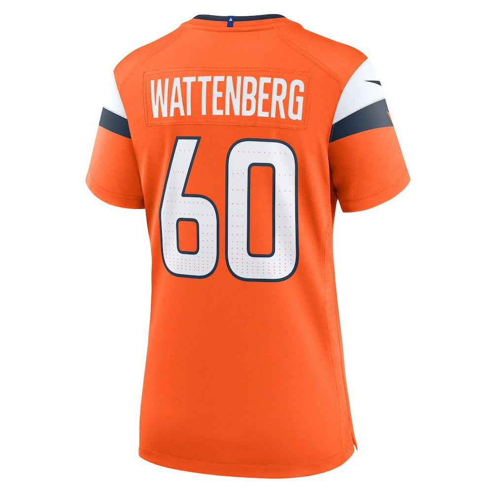 Luke Wattenberg Denver Broncos Women's Team Game Jersey - Orange Jerseys