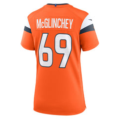 Mike McGlinchey Denver Broncos Women's Team Game Jersey - Orange Jerseys