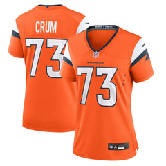 Frank Crum Denver Broncos Women's Team Game Jersey - Orange Jerseys
