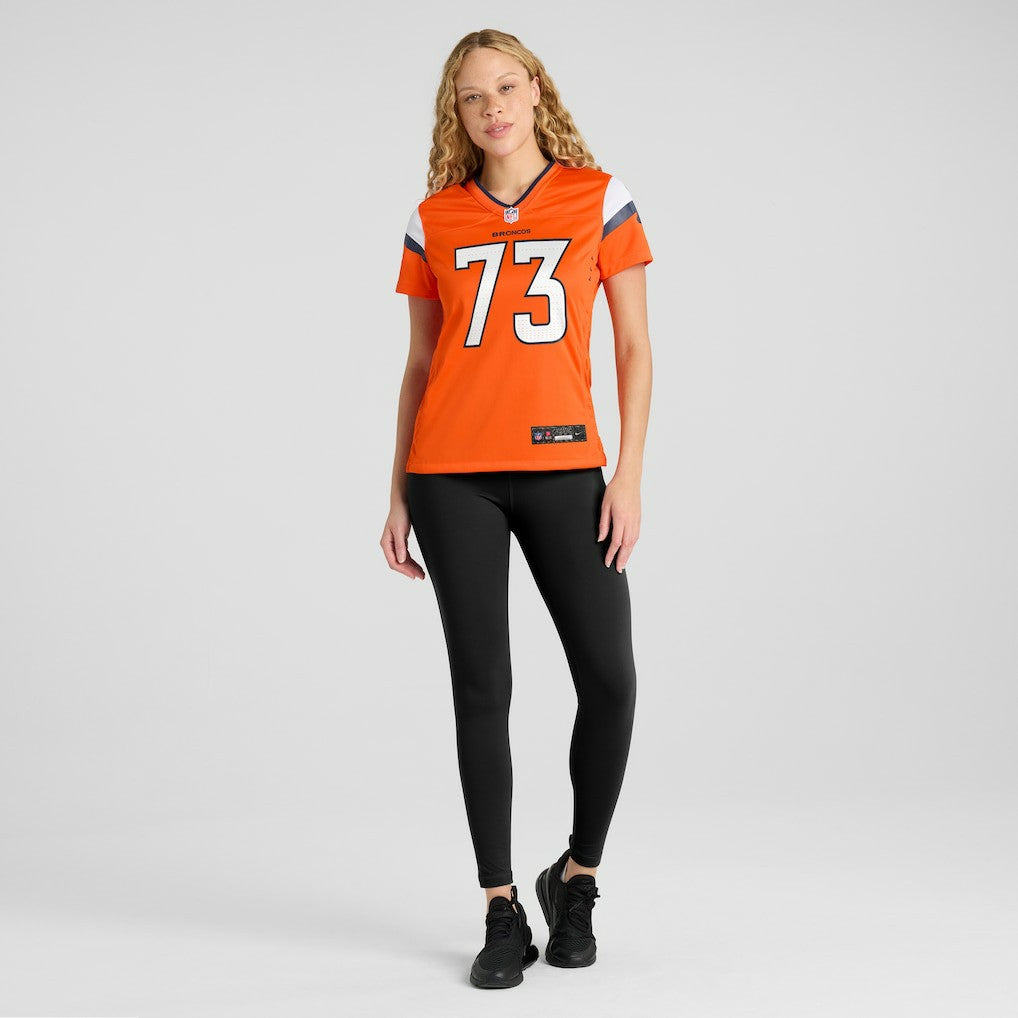 Frank Crum Denver Broncos Women's Team Game Jersey - Orange Jerseys