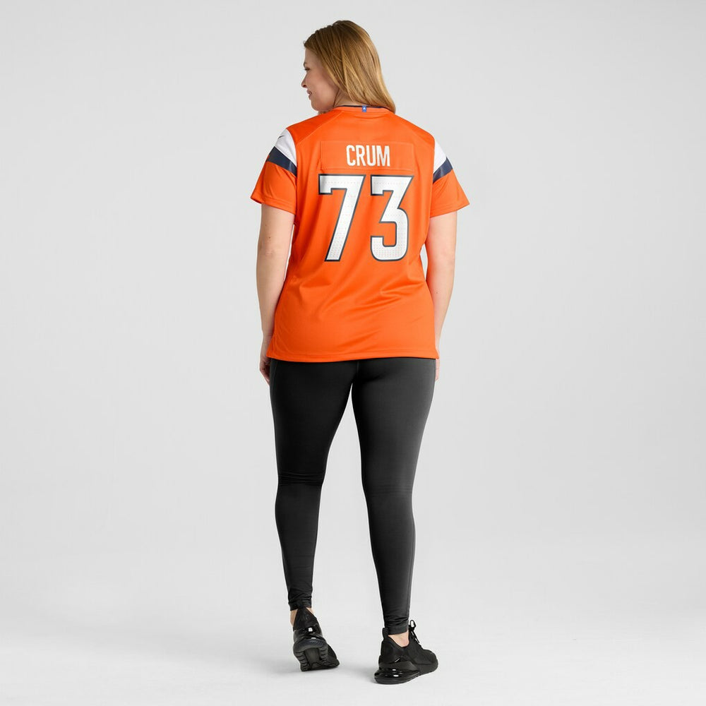 Frank Crum Denver Broncos Women's Team Game Jersey - Orange Jerseys