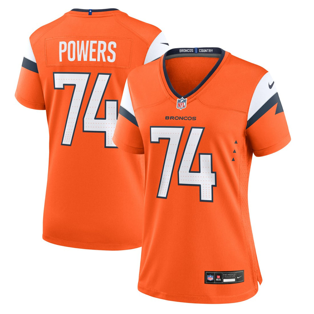Ben Powers Denver Broncos Women's Team Game Jersey - Orange Jerseys