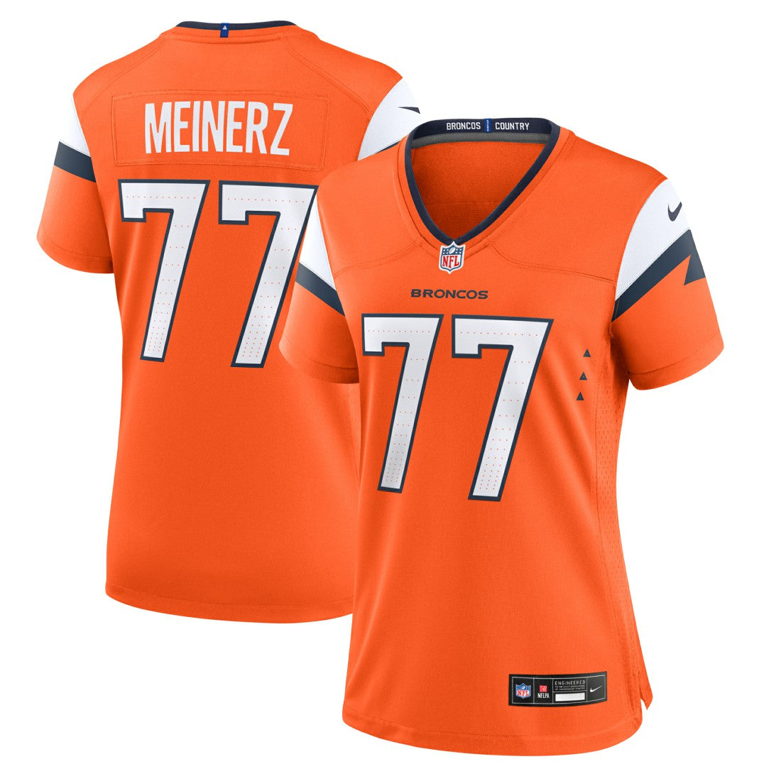Quinn Meinerz Denver Broncos Women's Team Game Jersey - Orange Jerseys