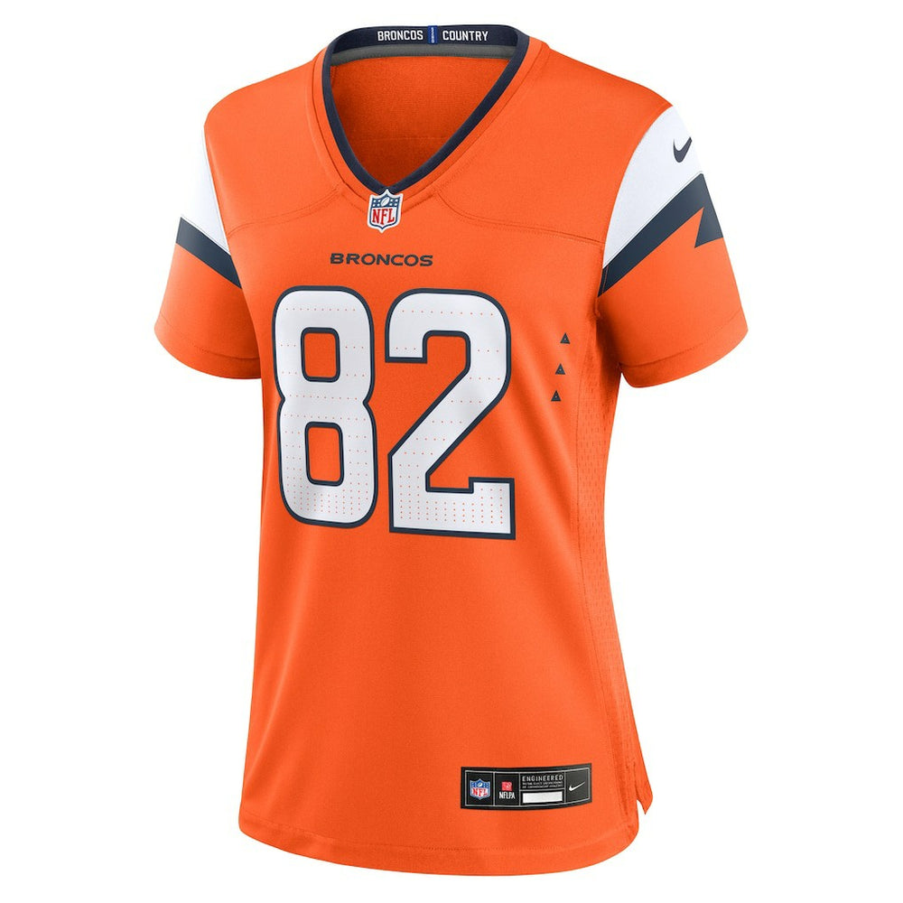 Adam Trautman Denver Broncos Women's Team Game Jersey - Orange Jerseys