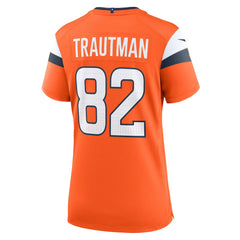 Adam Trautman Denver Broncos Women's Team Game Jersey - Orange Jerseys
