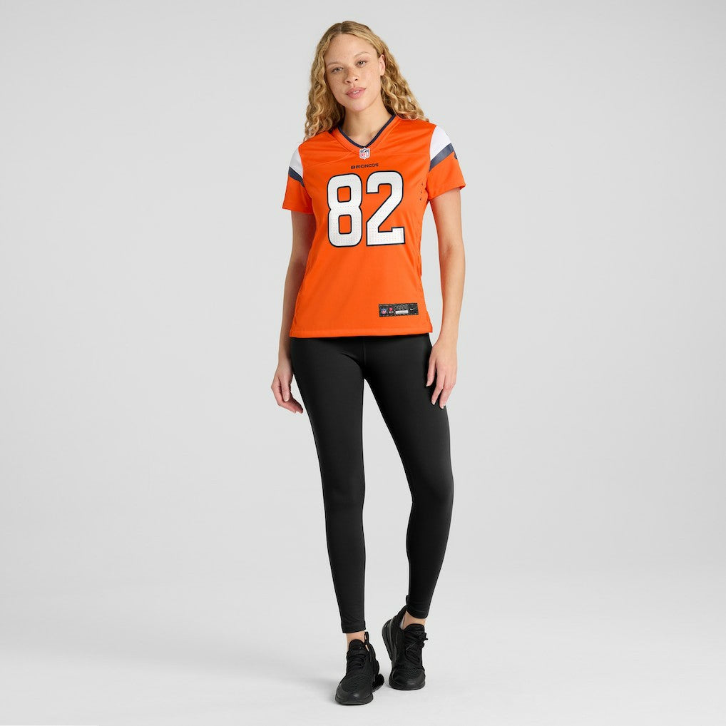 Adam Trautman Denver Broncos Women's Team Game Jersey - Orange Jerseys