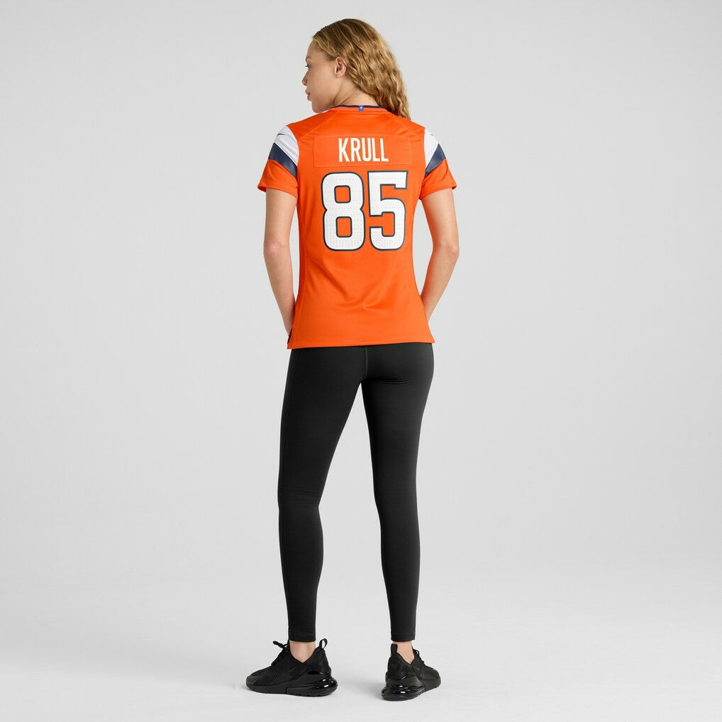 Lucas Krull Denver Broncos Women's Team Game Jersey - Orange Jerseys