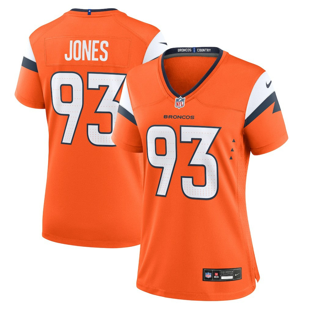 D.J. Jones Denver Broncos Women's Team Game Jersey - Orange Jerseys