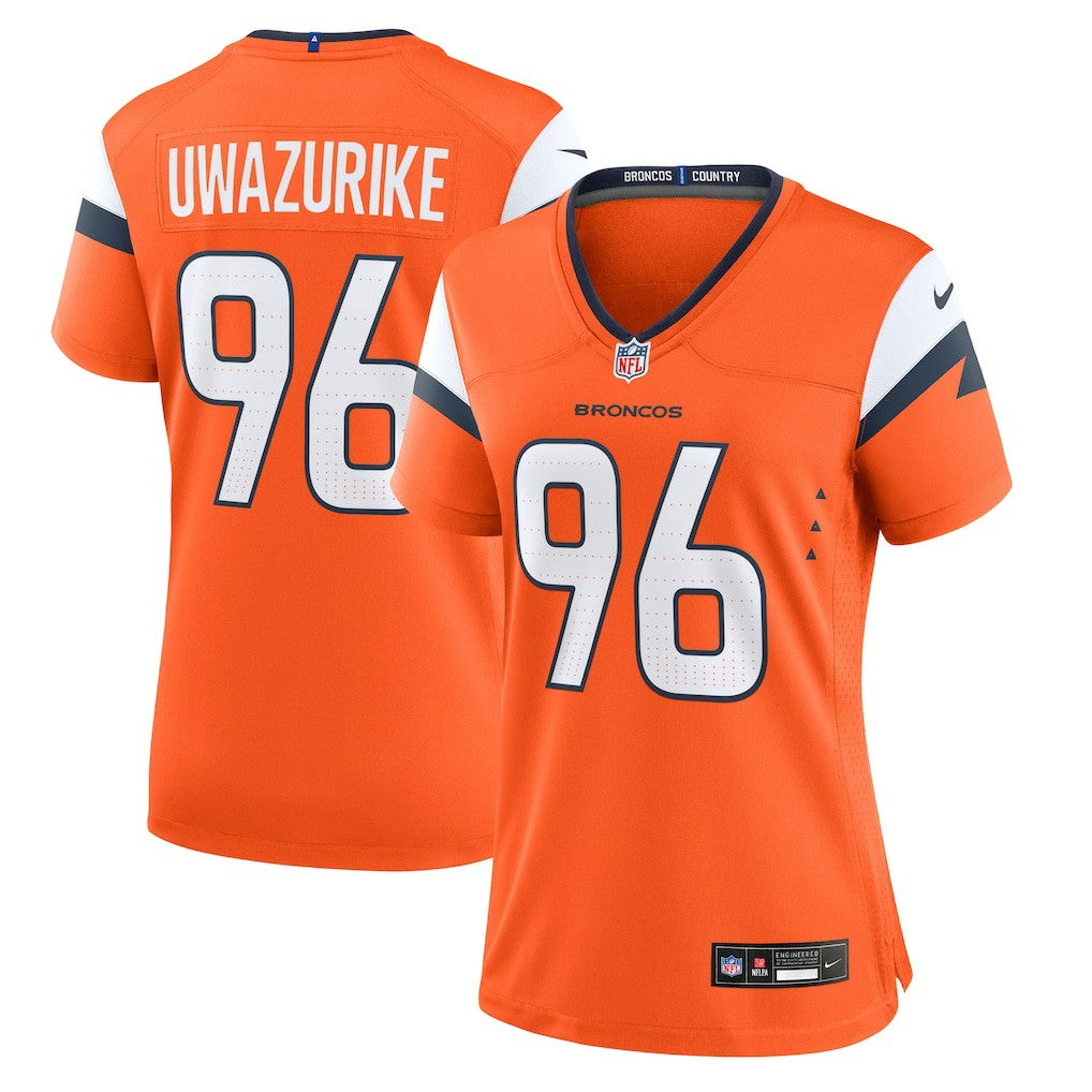 Eyioma Uwazurike Denver Broncos Women's Team Game Jersey - Orange Jerseys