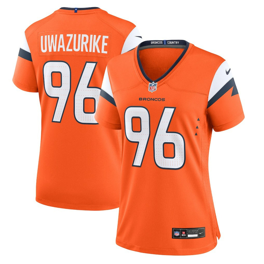 Eyioma Uwazurike Denver Broncos Women's Team Game Jersey - Orange Jerseys
