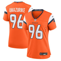 Eyioma Uwazurike Denver Broncos Women's Team Game Jersey - Orange Jerseys