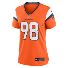 John Franklin-Myers Denver Broncos Women's Team Game Jersey - Orange Jerseys
