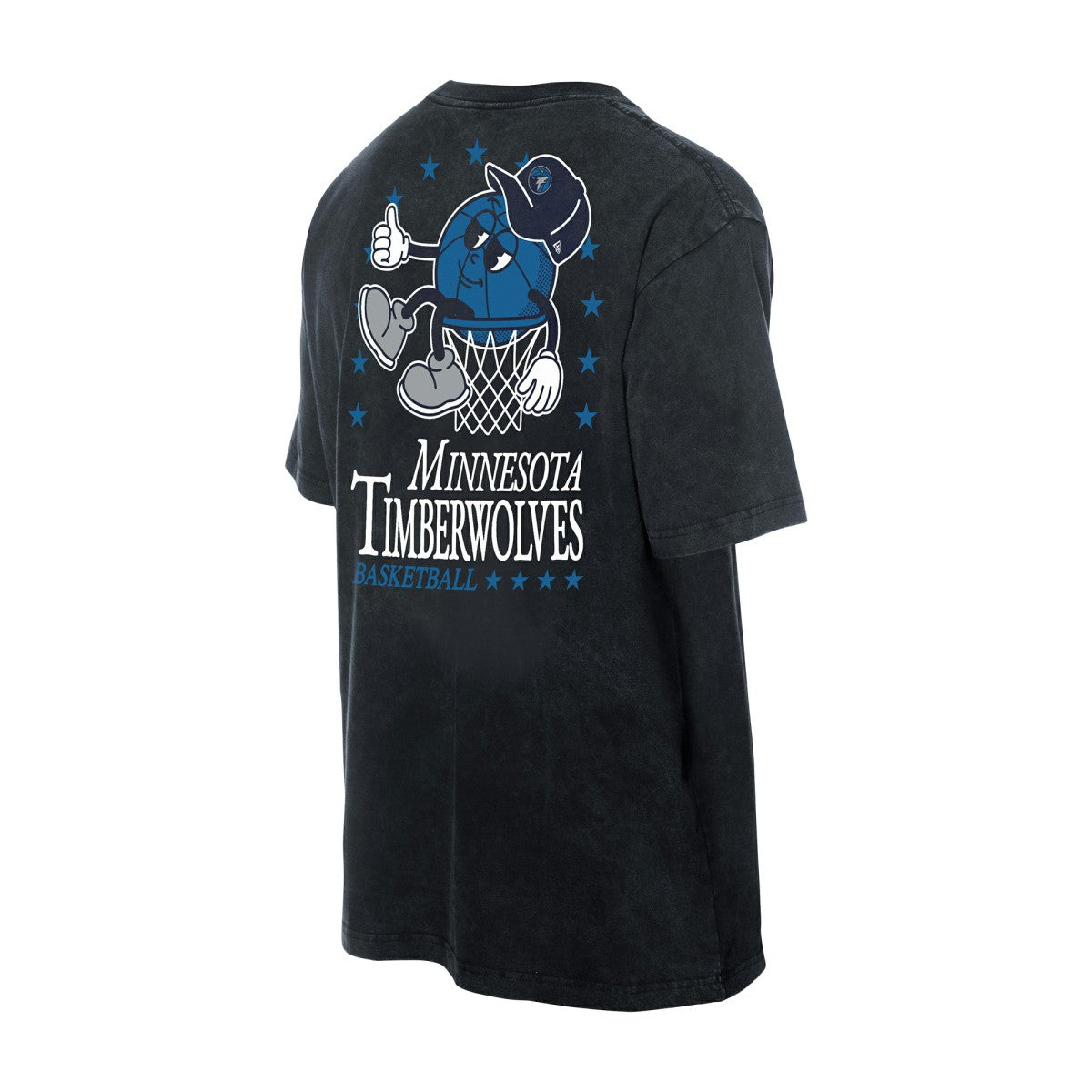 Minnesota Timberwolves Old School Sport Enzyme Wash Oversized T-Shirt Black - New Era
