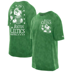 Boston Celtics Old School Sport Enzyme Wash Oversized T-Shirt Kelly Green - New Era