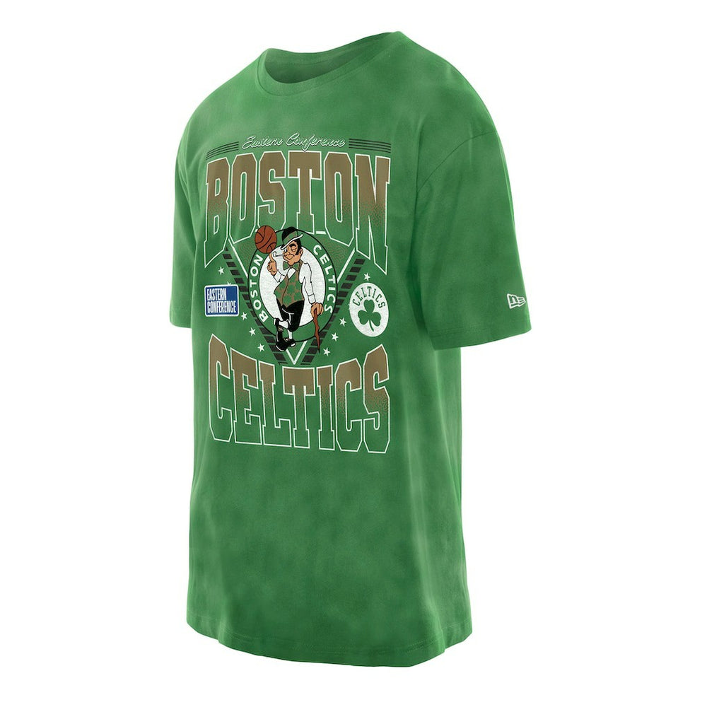 Boston Celtics Boxy Old School Sport Vintage Wash T-Shirt Kelly Green - New Era