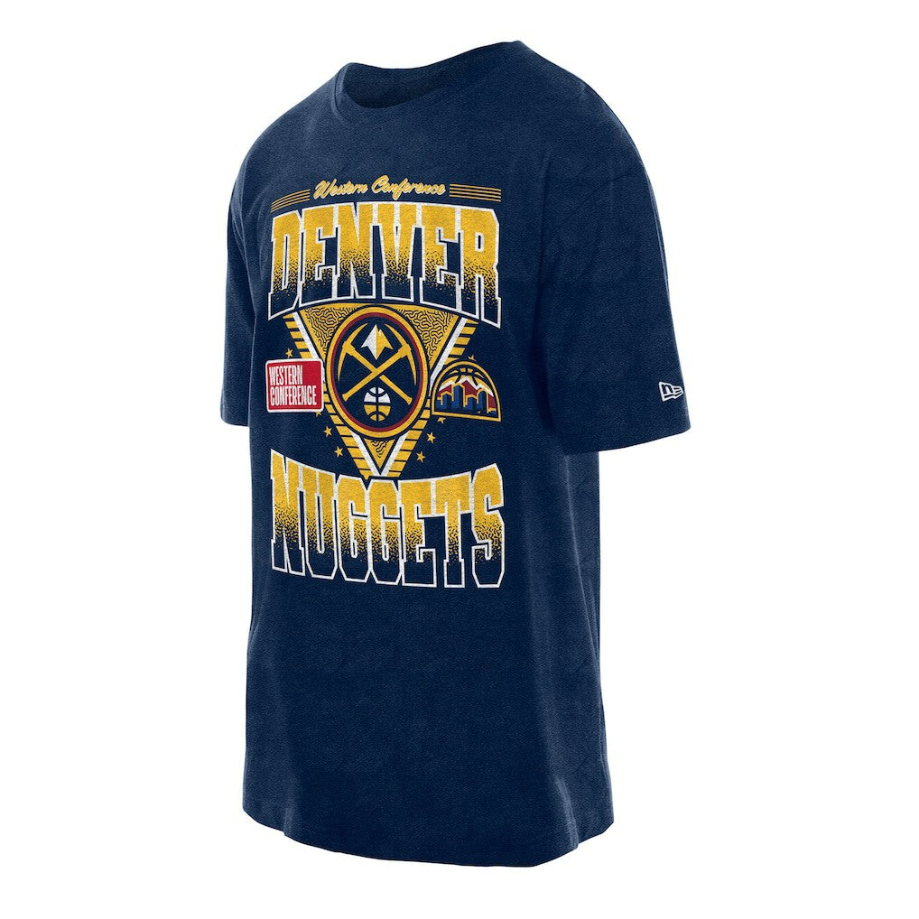 Denver Nuggets Old School Sport Vintage Wash T-Shirt Navy - New Era