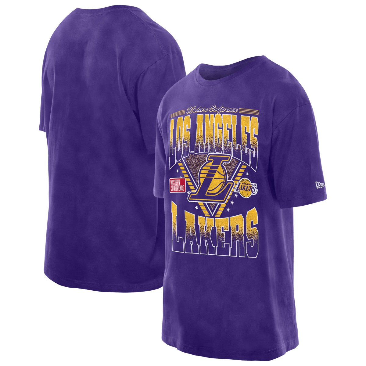 Los Angeles Lakers Old School Sport Vintage Wash T-Shirt Purple - New Era outlet