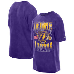 Los Angeles Lakers Old School Sport Vintage Wash T-Shirt Purple - New Era outlet