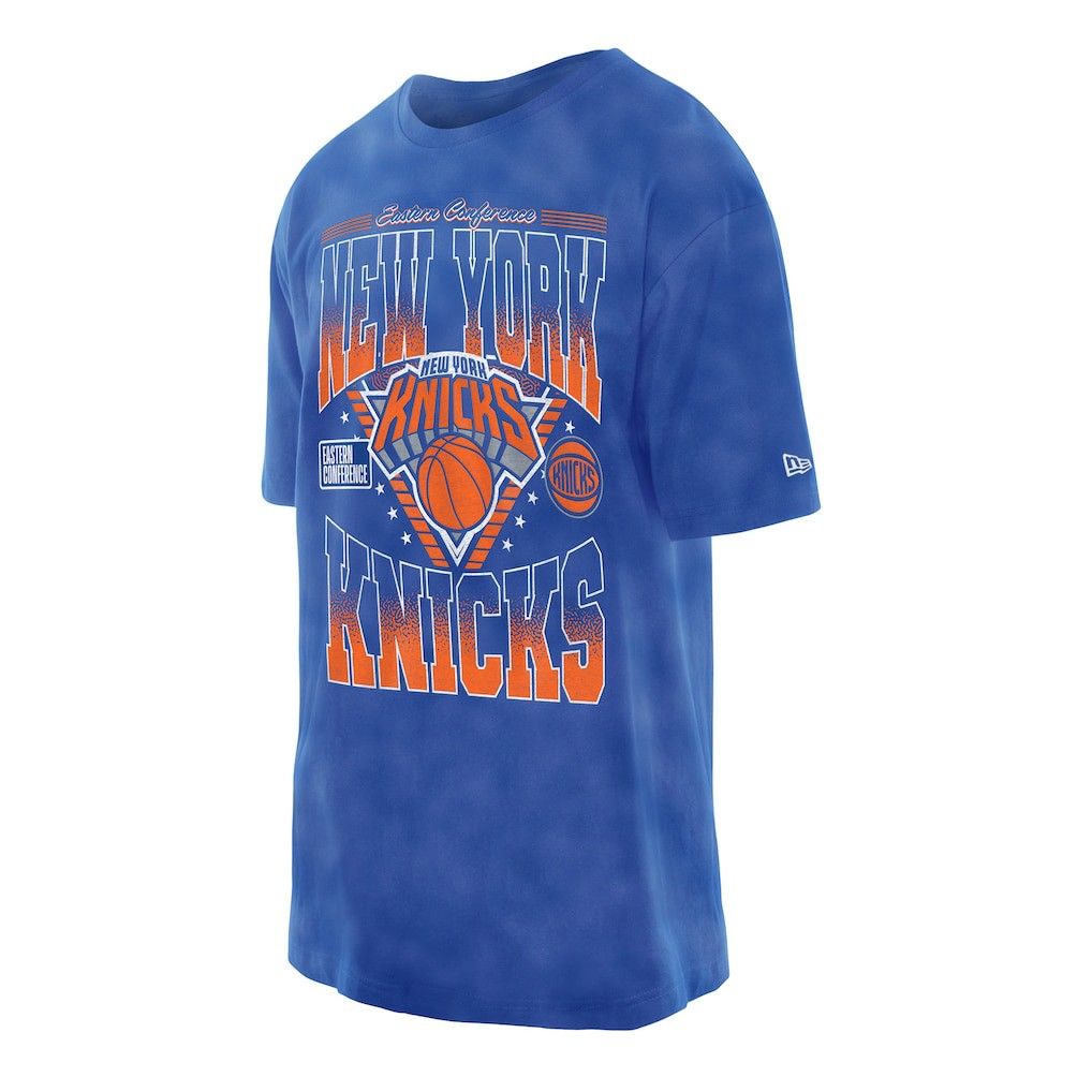 New York Knicks Old School Sport Vintage Wash T-Shirt Blue - New Era