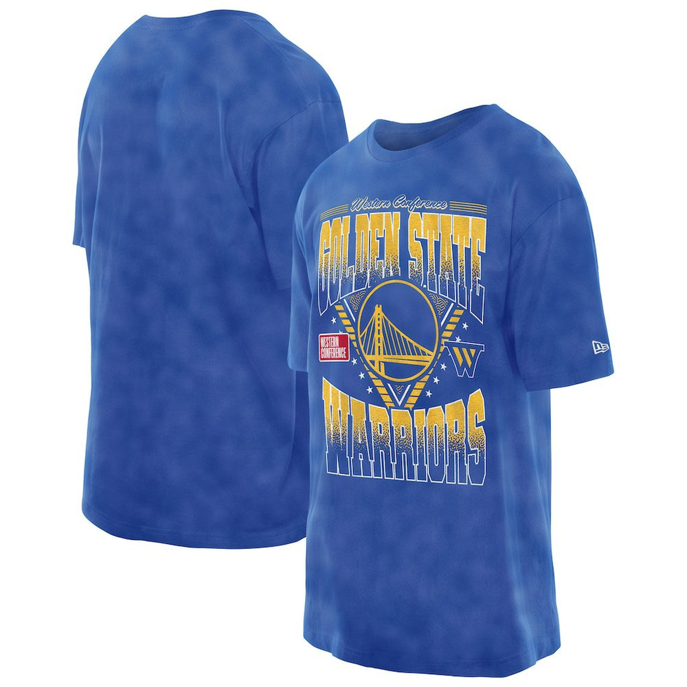 Golden State Warriors Boxy Old School Sport Vintage Wash T-Shirt Royal - New Era