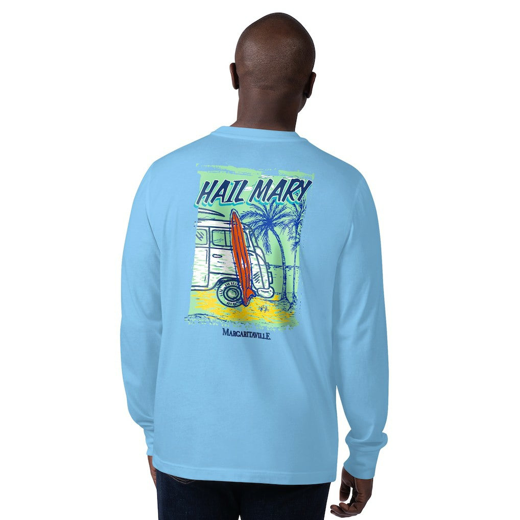 New York Jets Margaritaville Hail Mary Long Sleeve T-Shirt - Blue T-shirts