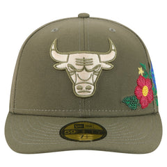 Chicago Bulls Tonal Florals 59FIFTY Fitted Hat Olive - New Era outlet