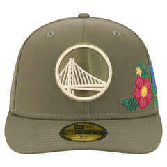 Golden State Warriors Tonal Florals 59FIFTY Fitted Hat Olive - New Era