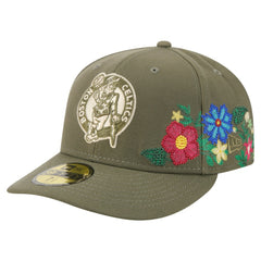 Boston Celtics Tonal Florals 59FIFTY Fitted Hat Olive - New Era