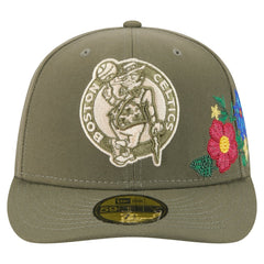 Boston Celtics Tonal Florals 59FIFTY Fitted Hat Olive - New Era