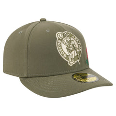 Boston Celtics Tonal Florals 59FIFTY Fitted Hat Olive - New Era