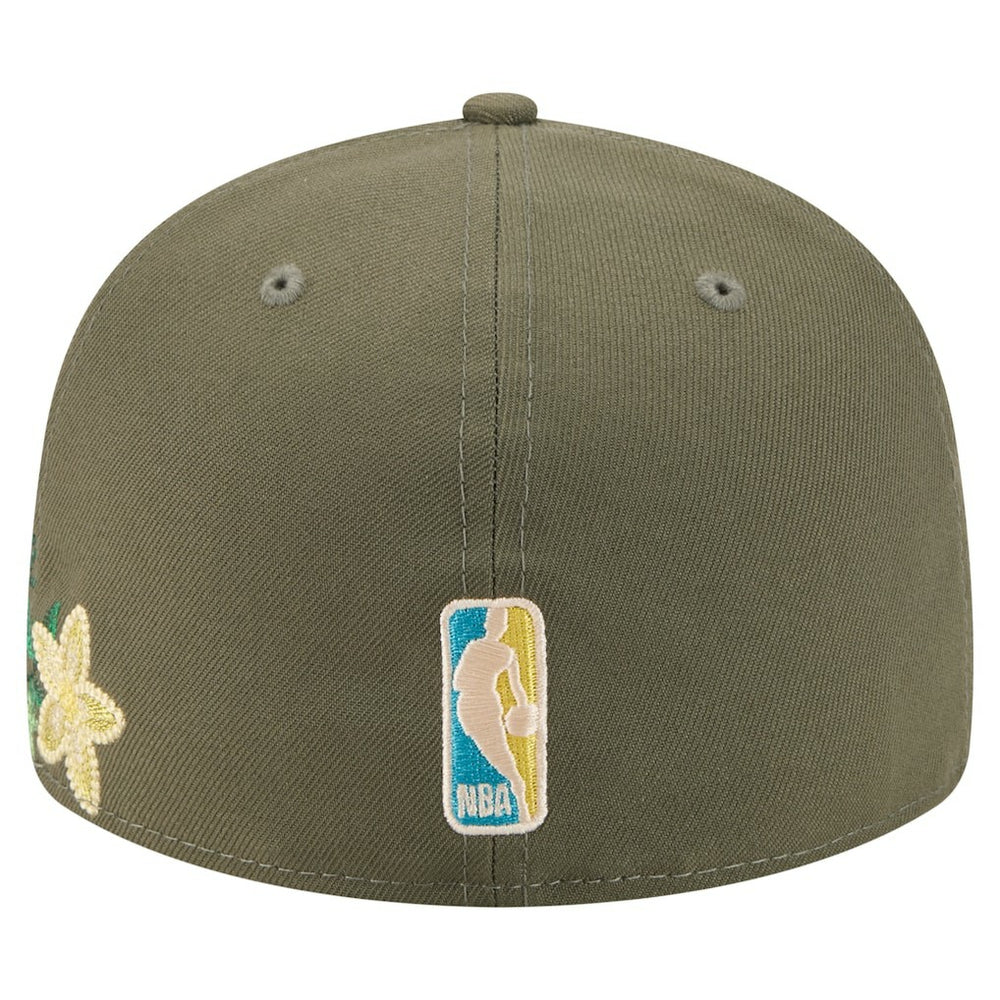 Boston Celtics Tonal Florals 59FIFTY Fitted Hat Olive - New Era