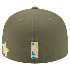 Boston Celtics Tonal Florals 59FIFTY Fitted Hat Olive - New Era