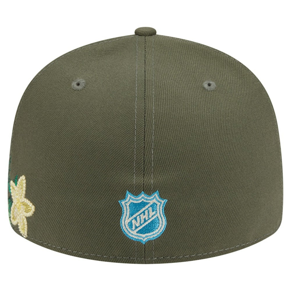 Vegas Golden Knights New Era Tonal Florals 59FIFTY Fitted Hat - Olive | US 202223631