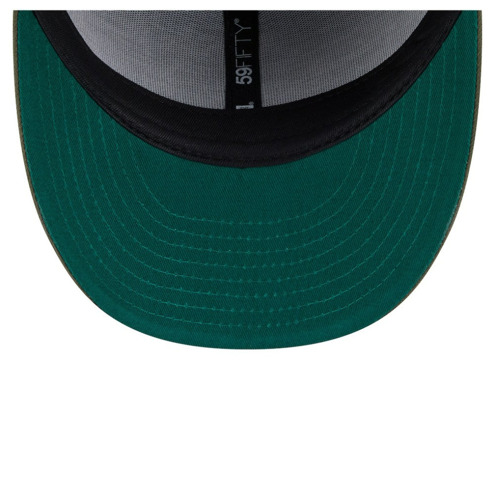 Chicago Blackhawks New Era Tonal Florals 59FIFTY Fitted Hat - Olive | US 202223632