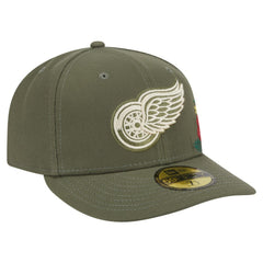 Detroit Red Wings New Era Tonal Florals 59FIFTY Fitted Hat - Olive | US 202223633