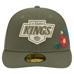 Los Angeles Kings New Era Tonal Florals 59FIFTY Fitted Hat - Olive | US 202223634