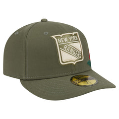 New York Rangers New Era Tonal Florals 59FIFTY Fitted Hat - Olive | US 202223635