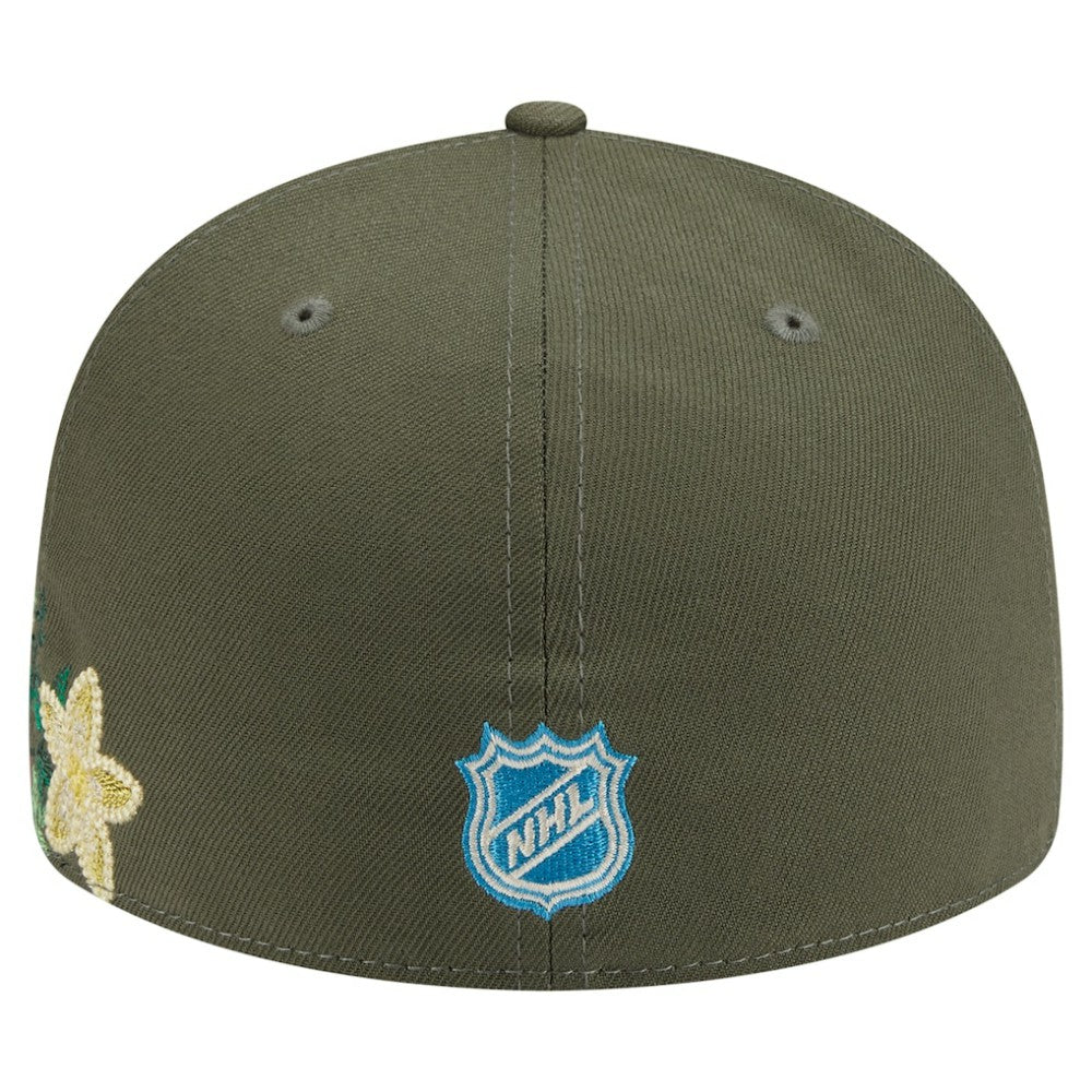 New York Rangers New Era Tonal Florals 59FIFTY Fitted Hat - Olive | US 202223635