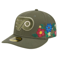 Philadelphia Flyers New Era Tonal Florals 59FIFTY Fitted Hat - Olive | US 202223636
