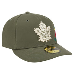 Toronto Maple Leafs New Era Tonal Florals 59FIFTY Fitted Hat - Olive | US 202223637
