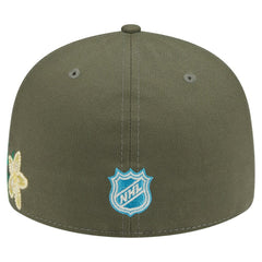 Toronto Maple Leafs New Era Tonal Florals 59FIFTY Fitted Hat - Olive | US 202223637