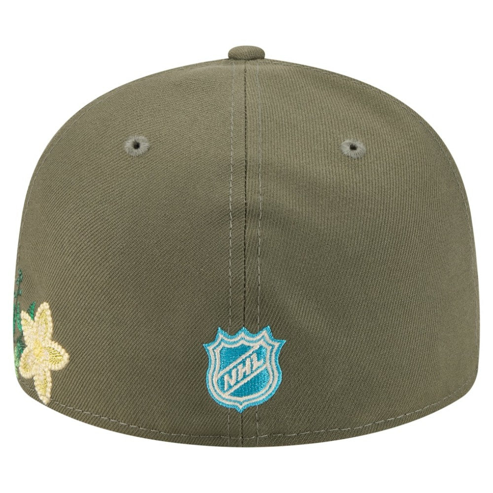 Boston Bruins New Era Tonal Florals 59FIFTY Fitted Hat - Olive | US 202223638