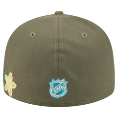 Boston Bruins New Era Tonal Florals 59FIFTY Fitted Hat - Olive | US 202223638
