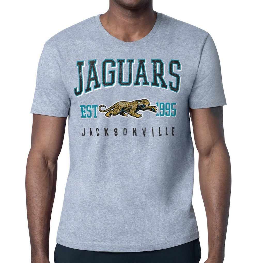 Jacksonville Jaguars Starter Retro Team Logo T-Shirt - Heather Gray T-shirts