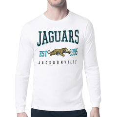Jacksonville Jaguars Starter Retro Team Logo Long Sleeve T-Shirt - White T-shirts