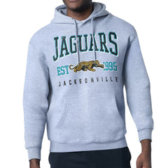 Jacksonville Jaguars Starter Retro Team Logo Pullover Hoodie - Heather Gray Hoodies